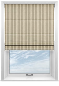 Emily Bond Parasol Stripe, Taupe - Roman Blind